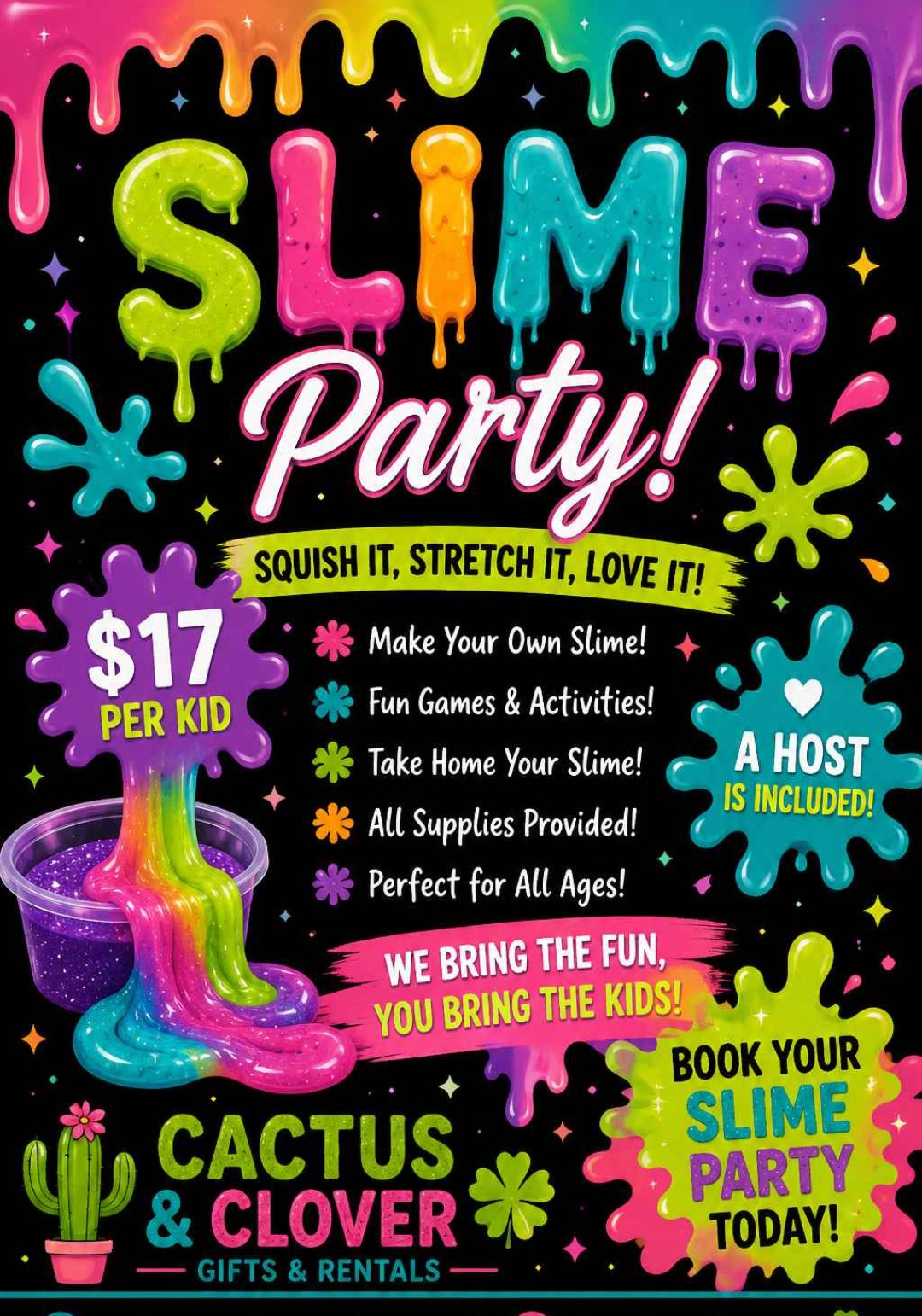 Host slime party