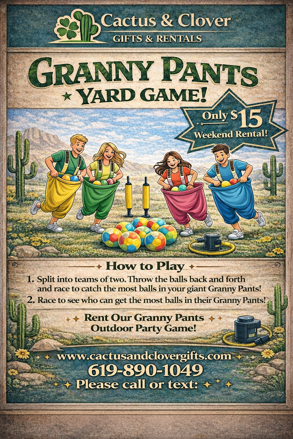 Granny Pants yard game