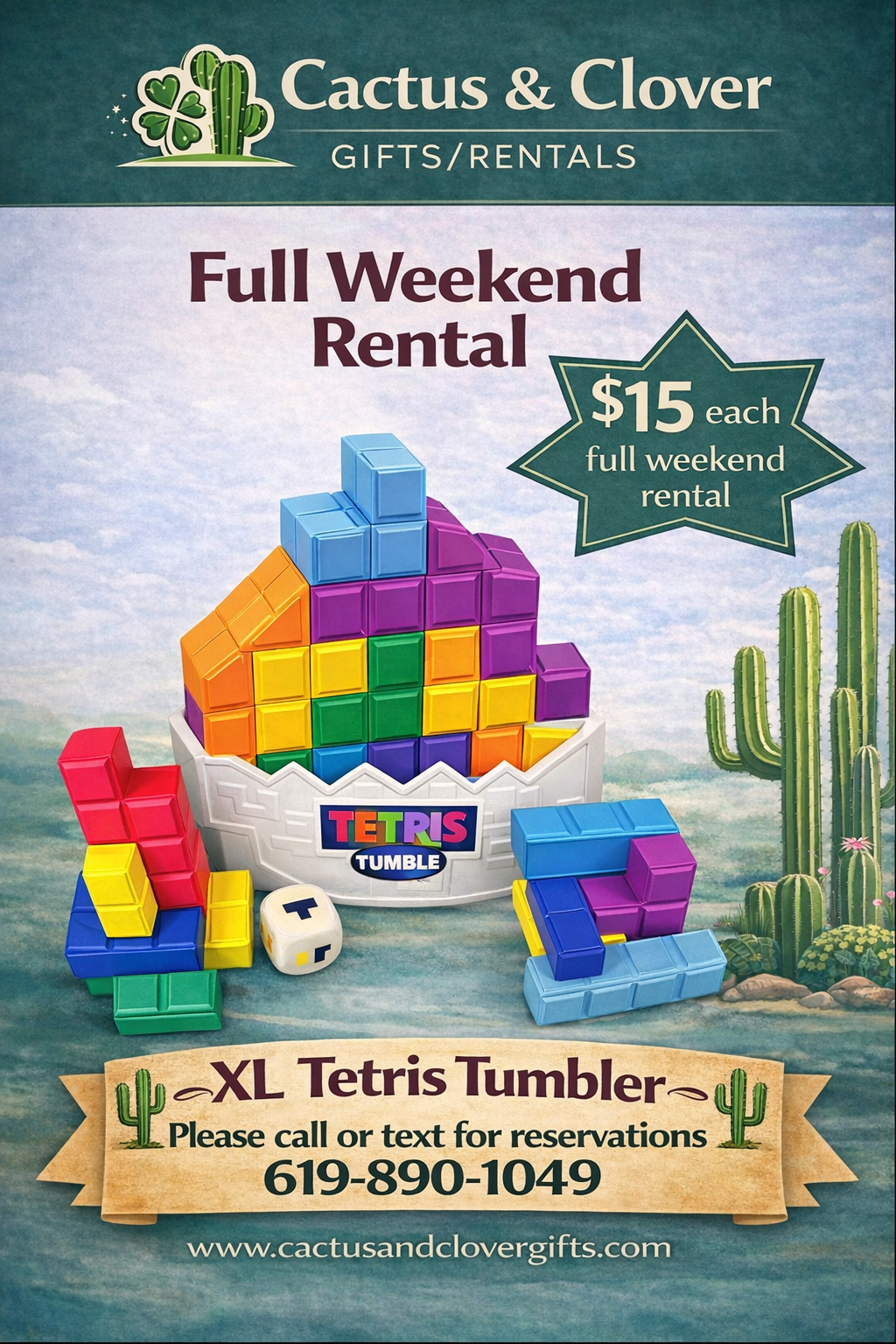 Giant Tetris Tumbler