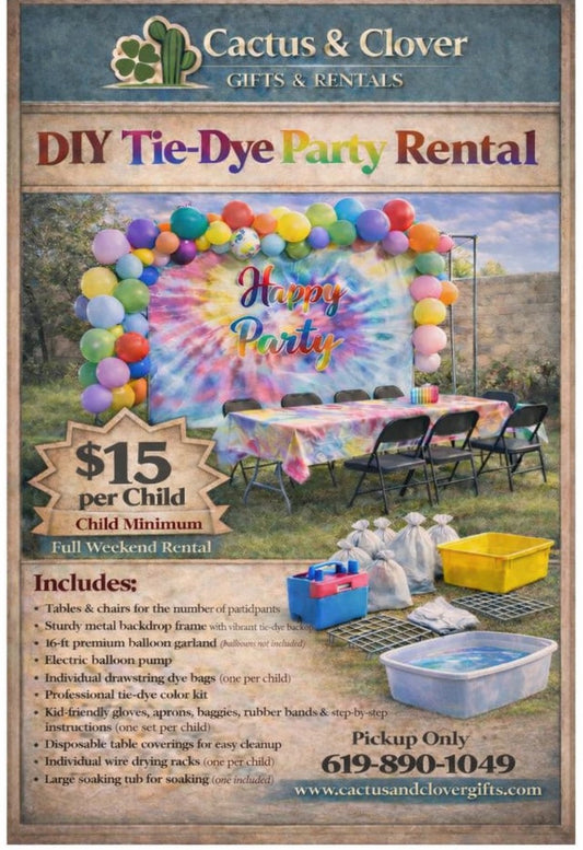 Tie dye rental party
