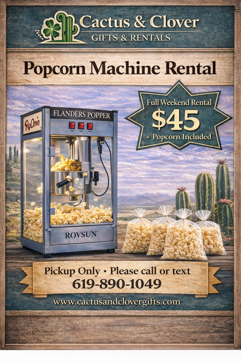 Popcorn Machine Rental