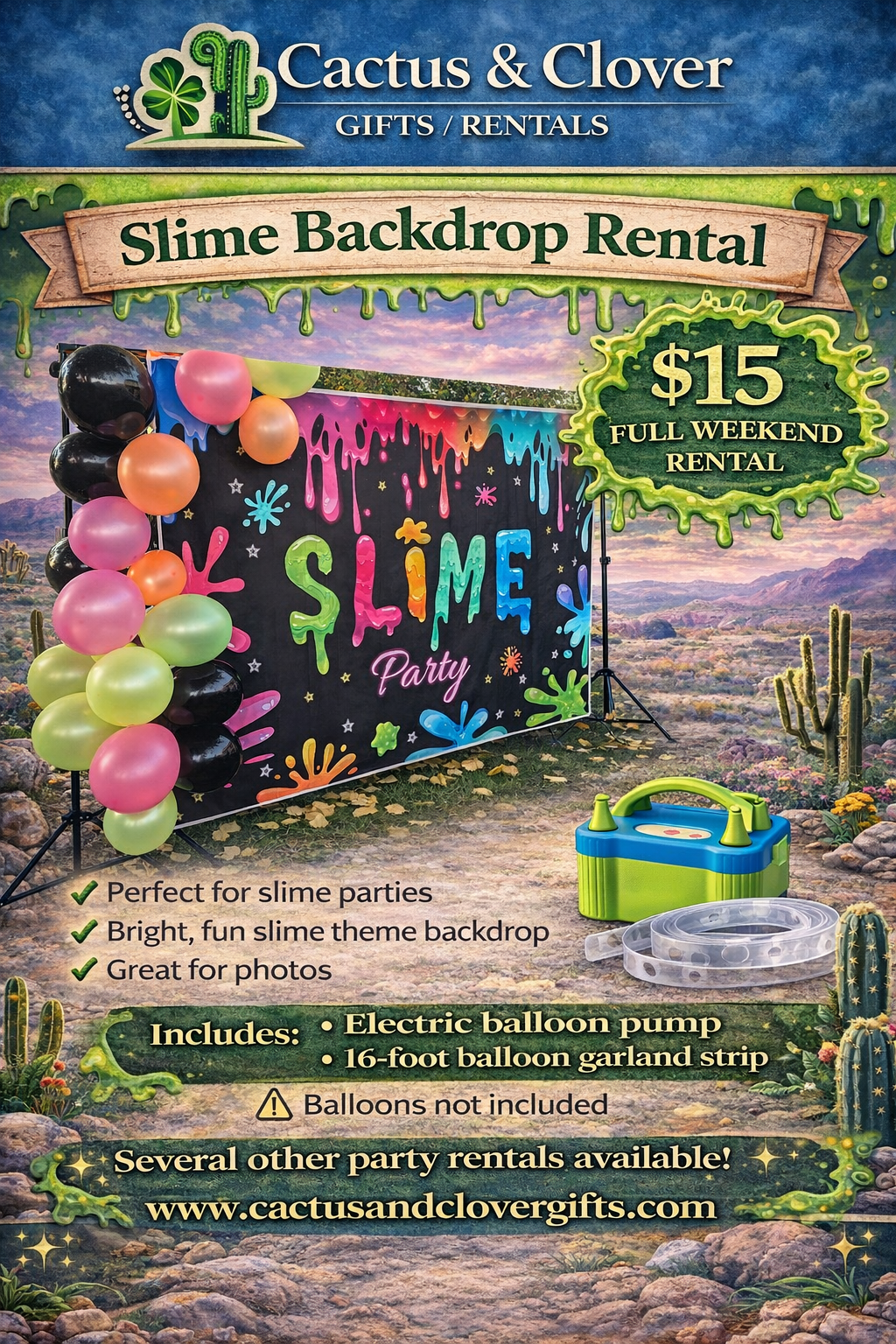 Slime backdrop