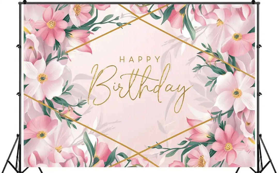 Pink happy birthday